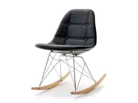 Produkt: Krzesło bujane mpc roc tap czarny skóra ekologiczna, podstawa chrom-buk