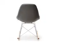 Krzesło tapicerowane na płozach MPC ROC TAP szare - tył
