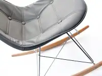 Krzesło tapicerowane na płozach MPC ROC TAP szare - siedzisko