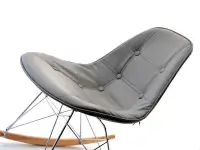 Krzesło tapicerowane na płozach MPC ROC TAP szare