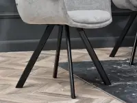 Krzesło mira szary tkanina, podstawa czarny
