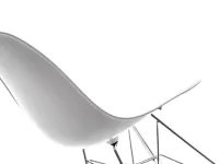 Krzesło z tworzywa MPC ROD białe - widok szczegółowy na shell.