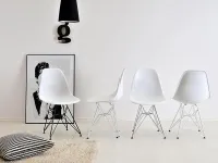 Krzesło z tworzywa MPC ROD białe - różne profile i kolory podstaw