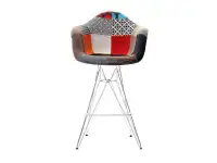 Krzesło tapicerowane do baru EPS ROD TAP 2 patchwork - przód