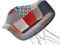 Krzesło tapicerowane do baru EPS ROD TAP 2 patchwork - widok z przodu