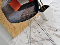 Krzesło tapicerowane do baru EPS ROD TAP 2 patchwork - siedzisko