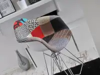 Krzesło tapicerowane do baru EPS ROD TAP 2 patchwork - siedzisko