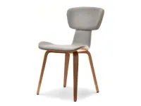 Produkt: Krzesło asala orzech-szary tkanina, podstawa orzech