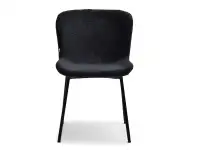 Czarne krzesło KIRK - CZARNE NOGI - przód