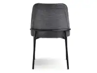 Krzesło jadalniane ERNEST GRAFIT - CZARNE NOGI - tył