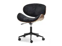 Produkt: Fotel biurowy swing orzech-czarny tkanina, podstawa czarny