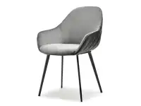 Produkt: Krzesło rupa szary welur, podstawa czarny