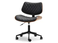Produkt: Fotel biurowy bruno orzech-czarny skóra ekologiczna, podstawa czarny