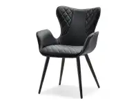 Produkt: Krzesło kamal czarny skóra ekologiczna, podstawa czarny