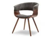 Produkt: krzesło elina orzech-brąz tkanina, podstawa orzech