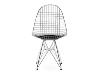 Chromowane krzesło druciane MPC WIRE ROD - wygląd tyłu