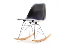 Produkt: Krzesło bujane mpc roc czarny tworzywo, podstawa chrom-buk