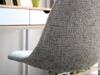 Obrotowe krzesło tapicerowane MOP MOVE TAP szare - tył siedziska