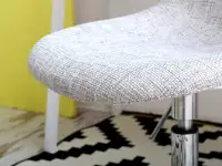 Obrotowe krzesło tapicerowane MOP MOVE TAP szare - siedzisko