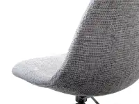 Obrotowe krzesło tapicerowane MOP MOVE TAP szare - tył siedziska