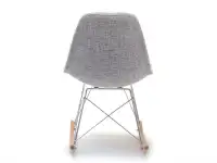 Fotel bujany tapicerowany tkaniną MPC ROC TAP szary - tył