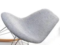 Fotel bujany tapicerowany tkaniną MPC ROC TAP szary - siedzisko