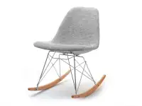 Produkt: Krzesło bujane mpc roc tap szary tkanina, podstawa chrom-buk