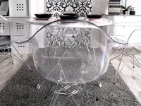 Krzesło z tworzywa MPA ROD transparentne - tył krzesła