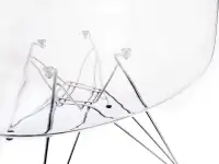 Krzesło z tworzywa MPA ROD transparentne - charakterystyczne detale