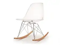 Produkt: Krzesło bujane mpc roc transparentny tworzywo, podstawa chrom-buk