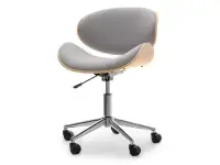 Produkt: Fotel biurowy swing dąb-szary tkanina, podstawa chrom