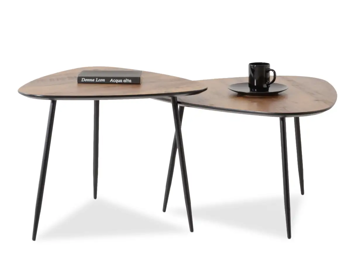 Zestaw stolików o designerskim kształcie ROSIN