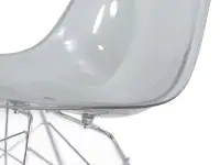 Bujane krzesło na metalowych nóżkach MPC ROC dymione - siedzisko