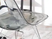 Bujane krzesło na metalowych nóżkach MPC ROC dymione - detal siedziska