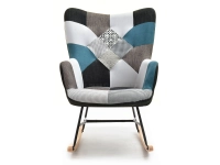 Fotel bujany SIBIL PATCHWORK 4 - BUK - przód