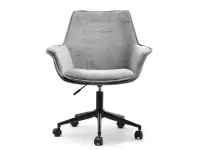 Fotel biurowy omar szary tkanina, podstawa czarny