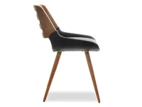 Drewniane krzesło tapicerowane z oparciem KANSAS - profil