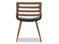 Drewniane krzesło tapicerowane z oparciem KANSAS - tył