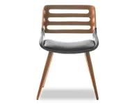 Drewniane krzesło tapicerowane z oparciem KANSAS - przód