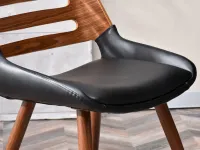 Drewniane krzesło tapicerowane z oparciem KANSAS - miękkie siedzisko