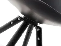 Krzesło stołowe do kuchni LUIS ROT czarno-czarne - jakość wykonania