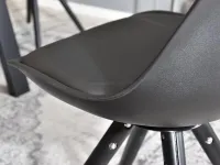 Krzesło stołowe do kuchni LUIS ROT czarno-czarne - charakterystyczne detale