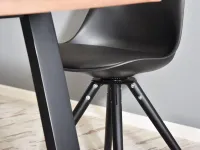 Krzesło stołowe do kuchni LUIS ROT czarno-czarne - detale