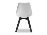 Nowoczesne krzesło kuchenne LUIS WOOD biało-czarne - tył