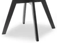 Krzesło z oparciem LUIS WOOD czarno-czarne - drewniana podstawa
