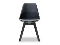 Krzesło z oparciem LUIS WOOD czarno-czarne - przód
