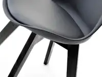 Krzesło z oparciem LUIS WOOD czarno-czarne - jakość wykonania