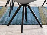 Krzesło obrotowe LUIS ROT szaro-czarne - czarna podstawa