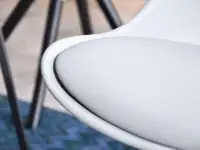 Krzesło obrotowe LUIS ROT szaro-czarne - pad z eko-skóry