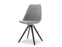 Produkt: Krzesło obrotowe luis rot szary skóra ekologiczna, podstawa czarny